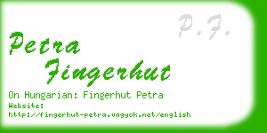 petra fingerhut business card
